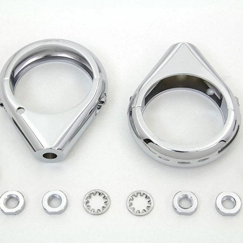 Chrome Turn Signal Clamp Kit 49mm Forks for Harley-Davidson