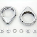 Chrome Turn Signal Clamp Kit 49mm Forks for Harley-Davidson