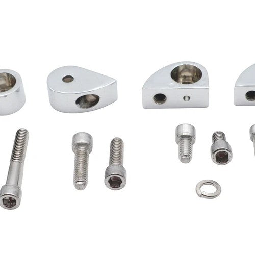 Chrome Bullet Lamp Mounting Kit for Harley-Davidson