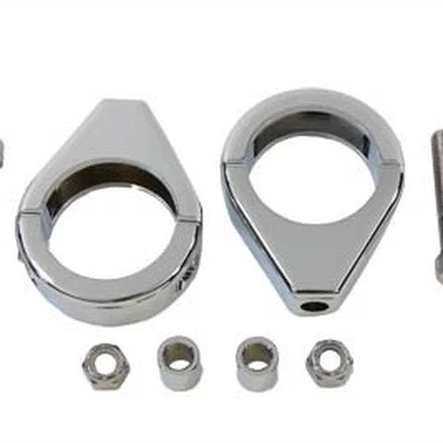 Chrome Turn Signal Clamp Kit 41mm Forks for Harley-Davidson