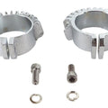 Replica Chrome Finned Exhaust Clamp Set for Harley-Davidson