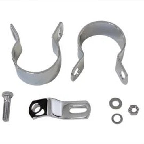 Exhaust Mount Clamp Kit Chrome for Harley-Davidson