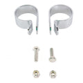 Chrome 1-7/8 inch Exhaust Clamp Set for Harley-Davidson