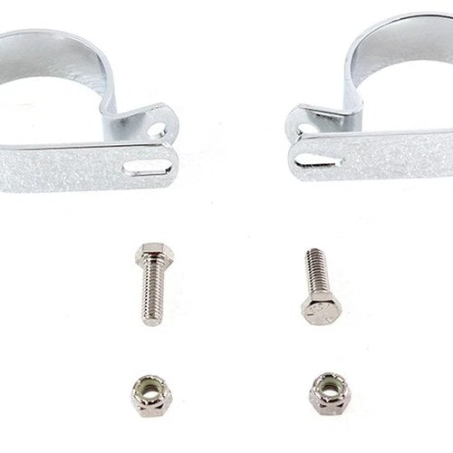 Chrome 2-1/2 inch Exhaust Clamp Set for Harley-Davidson