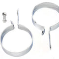 Chrome 3-1/2 inch Muffler Body and End Hanger Clamp Set for Harley-Davidson