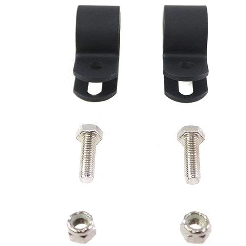 Black 1 inch Muffler Clamp Set for Harley-Davidson