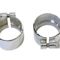 Chrome 1-3/4 inch Seamless Exhaust Clamp Set for Harley-Davidson