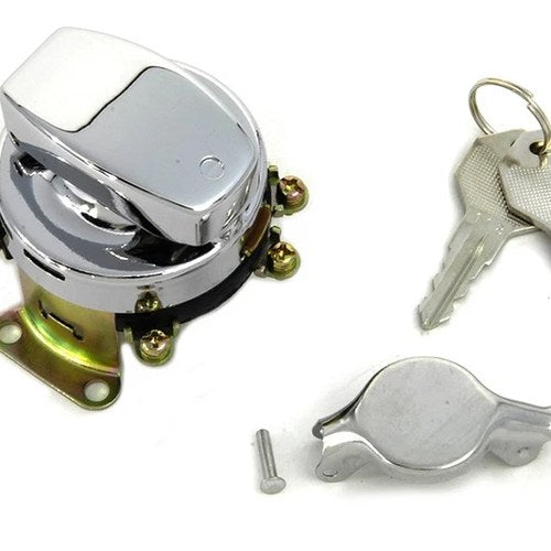 Fat Bob Ignition Switch with 6 Terminals Chrome for Harley-Davidson