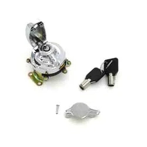 Fat Bob Ignition Switch with 5 Terminals Chrome for Harley-Davidson