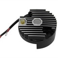 Black 12 Volt Regulator End Cover for Harley-Davidson