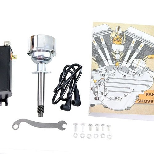 6 Volt Distributor/Coil Kit Black for Harley-Davidson
