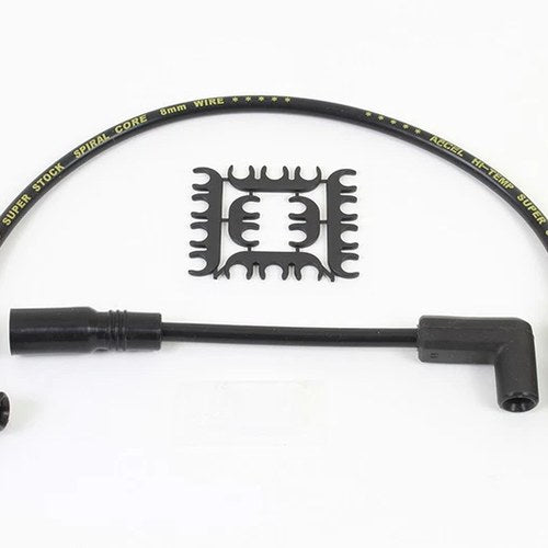 Accel 8mm S/S Spiral Core Ignition Wire Set Black for Harley-Davidson