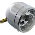 4 inch Round Diamond Cut Style Headlamp Chrome for Harley-Davidson
