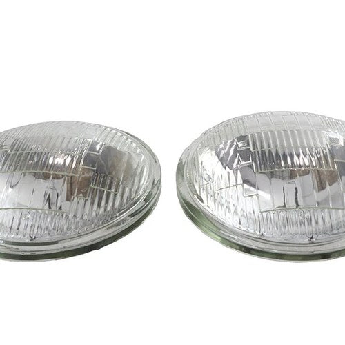 Clear 4-1/2 inch 6 Volt Sealed Beam Spotlamp Bulb Set for Harley-Davidson