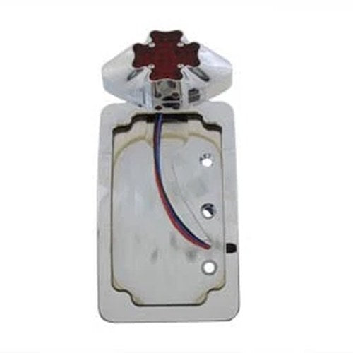 Chrome Maltese LED Tail Lamp License Plate Assembly for Harley-Davidson