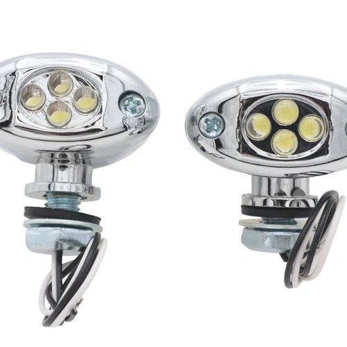 LED Clear Marker Lamp Set Center Mount for Harley-Davidson