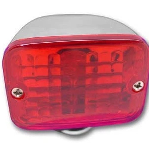 Chrome Tour Marker Lamp Set with Red Lens for Harley-Davidson