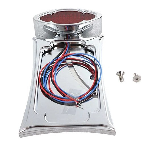 Chrome Billet LED Tail Lamp and License Plate Vertical Side for Harley-Davidson