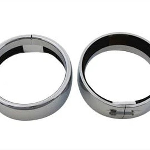 Spotlamp Chrome Frenched Trim Ring Set for Harley-Davidson