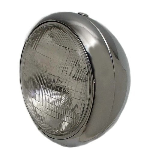 Vintage 7 inch Round Headlamp 12 Volt for Harley-Davidson