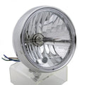 6 inch Round Headlamp Steel Chrome for Harley-Davidson