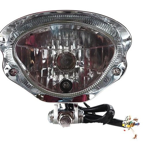 5-3/4 inch Headlamp Assembly Glow Style with Visor for Harley-Davidson