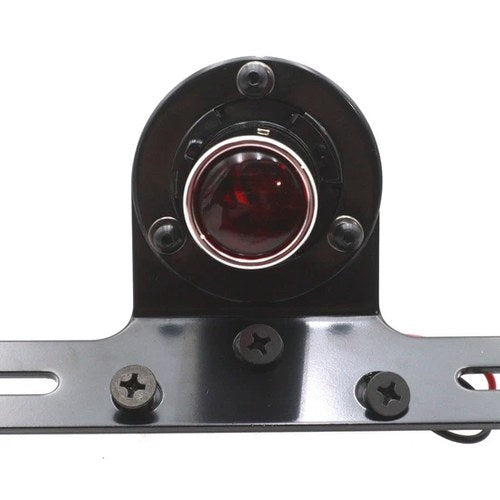 Black 1 inch Round Tail Lamp for Harley-Davidson
