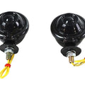 Black Turn Signal Set Bullet with Smoked Lens for Harley-Davidson