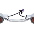Chrome Steel Revox Turn Signal Bar with Lamps for Harley-Davidson