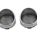 Chrome Turn Signal Bezel Smoke Lens for Harley-Davidson