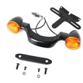 Black Bullet Rear Turn Signal Bar and License Plate for Harley-Davidson