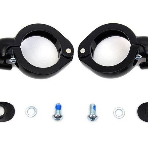 Black Turn Signal Relocation Kit 49mm Forks for Harley-Davidson
