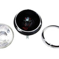 Black 7 inch K Headlamp with Chrome Rim for Harley-Davidson