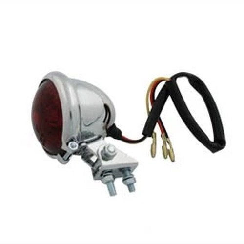 Round LED Tail Lamp with Red Lens for Harley-Davidson