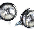 4-1/2 inch Fluted Spotlamp Set with 12 Volt Bulb for Harley-Davidson
