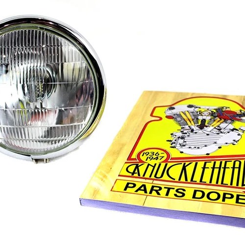 6 Volt LED Spring Fork Headlamp Black for Harley-Davidson