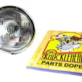 6 Volt LED Spring Fork Headlamp Black for Harley-Davidson