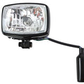 12 Volt Chopper Rectangular Headlamp Black for Harley-Davidson
