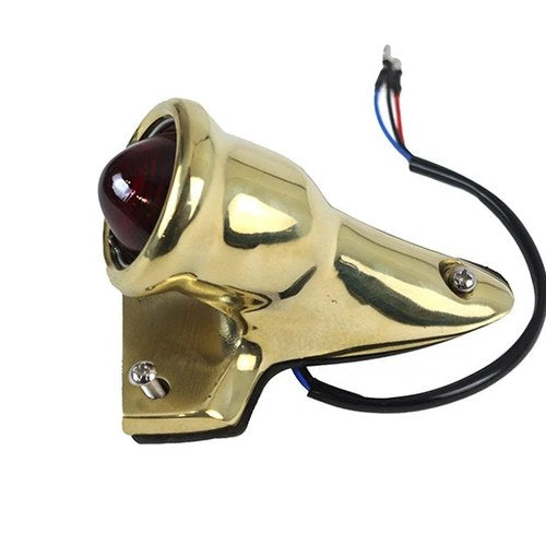 Crocker Style LED Tail Lamp Brass for Harley-Davidson