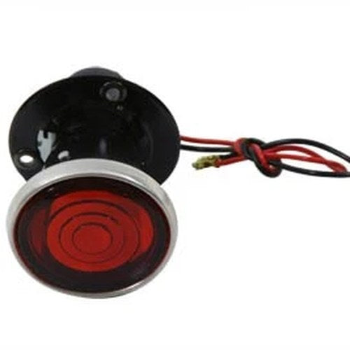 Black 2 inch Round Tail Lamp with Bulb for Harley-Davidson