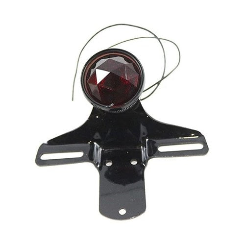 Replica Tail Lamp with Faceted Red Lens for Harley-Davidson