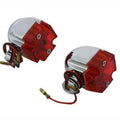 Mini Marker Lamp Set Maltese Style Red Lens for Harley-Davidson