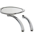 Oval Mirror Smooth with Billet Stem Chrome for Harley-Davidson