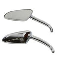 Racer Mirror Set with Round Stems Chrome for Harley-Davidson