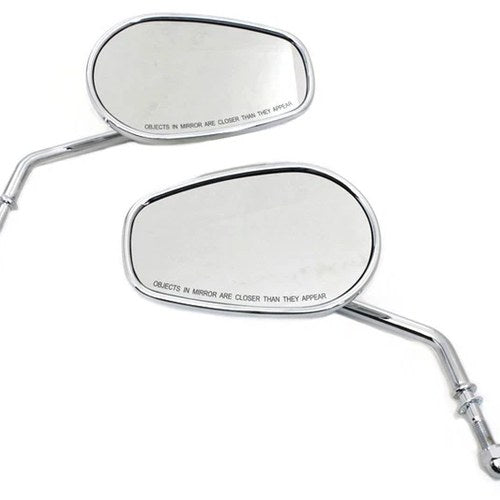 Chrome Taper Convex Mirror Set for Harley-Davidson