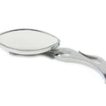Druid Mirror Oval Style with Flame Billet Stem for Harley-Davidson