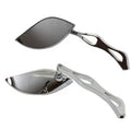Baroque Mirror Set with Billet Teardrop Stems for Harley-Davidson