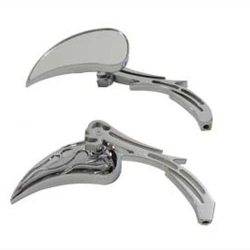 Chrome Billet Teardrop Mirror Set for Harley-Davidson