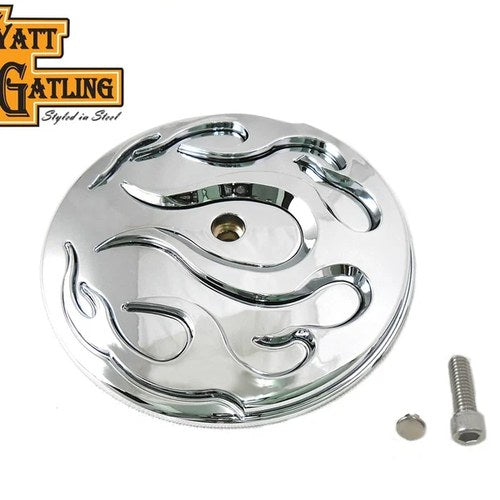 Wyatt Gatling Flame Air Cleaner Cover Insert for Harley-Davidson