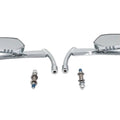 Teardrop Apache Style Mirror Set Billet Chrome for Harley-Davidson
